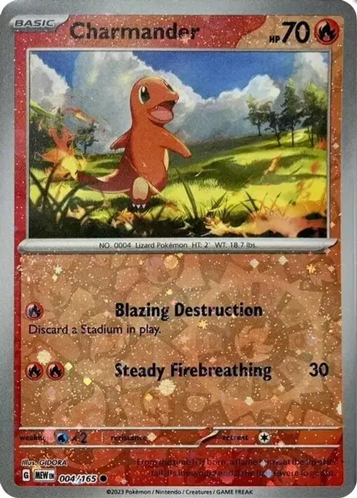 Charmander - 004/165 (Reverse Cosmos Holo) (Costco Exclusive) card art