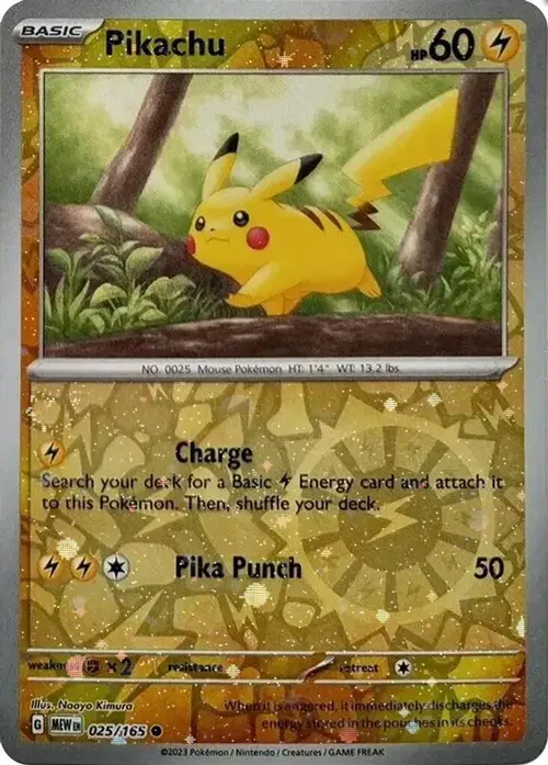 Pikachu - 025/165 (Reverse Cosmos Holo) (Costco Exclusive) card art