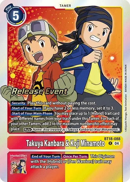 Takuya Kanbara & Koji Minamoto card art