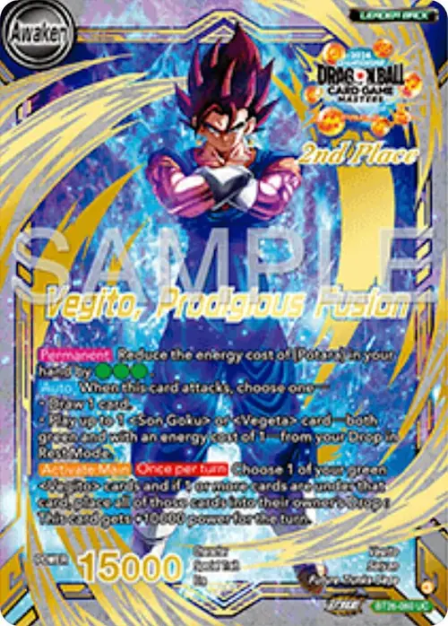 Son Goku & Vegeta // Vegito, Prodigious Fusion (2nd Place) card art