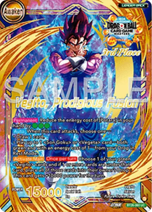 Son Goku & Vegeta // Vegito, Prodigious Fusion (3rd Place) card art