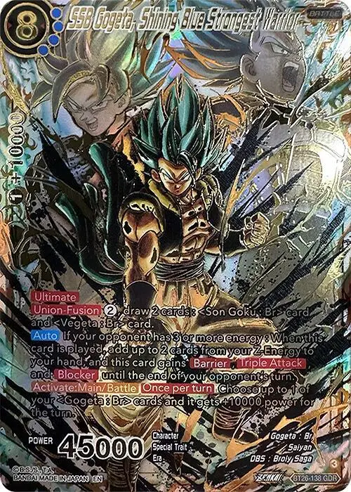 SSB Gogeta, Shining Blue Strongest Warrior (GDR) card art