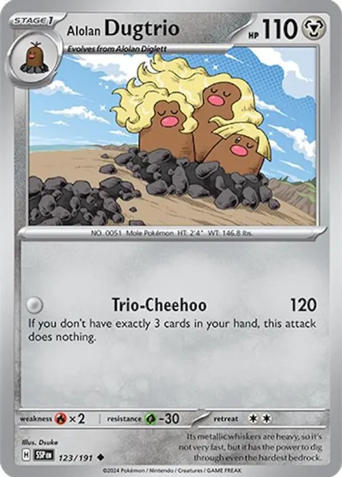 Alolan Dugtrio - 123/191 card art