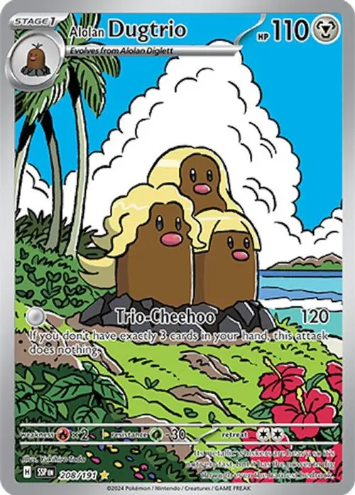 Alolan Dugtrio - 208/191 card art