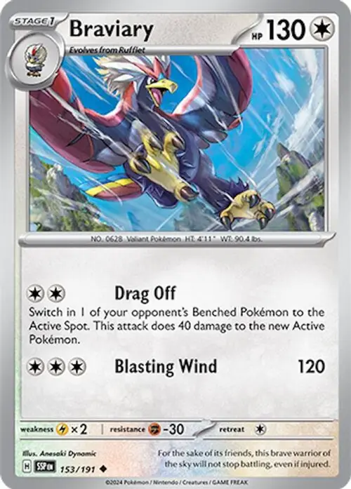 Braviary - 153/191 card art