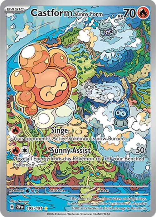 Castform Sunny Form - 195/191 card art