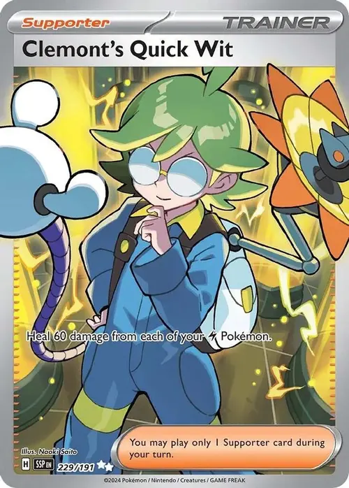 Clemont's Quick Wit - 229/191 card art