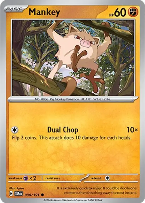 Mankey card art