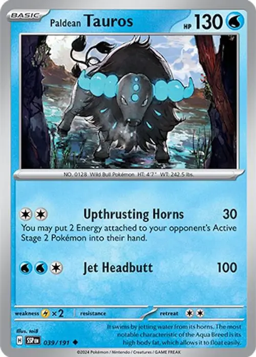 Paldean Tauros - 039/191 card art