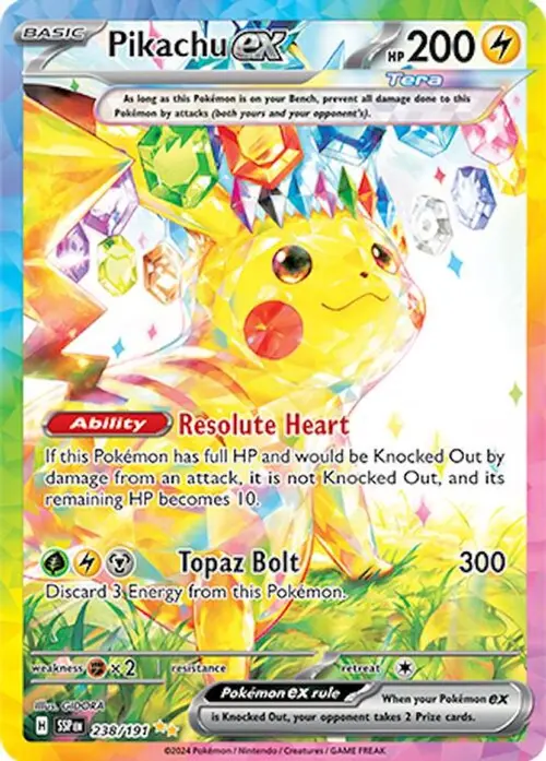 Pikachu ex - 238/191 card art