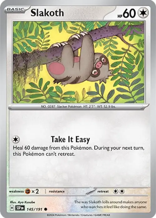 Slakoth - 145/191 card art