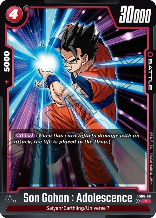 Son Gohan : Adolescence card art