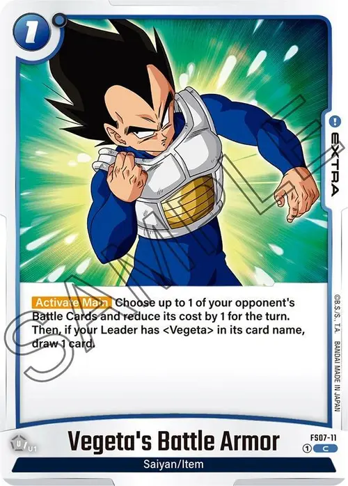 Vegeta's Battle Armor card art