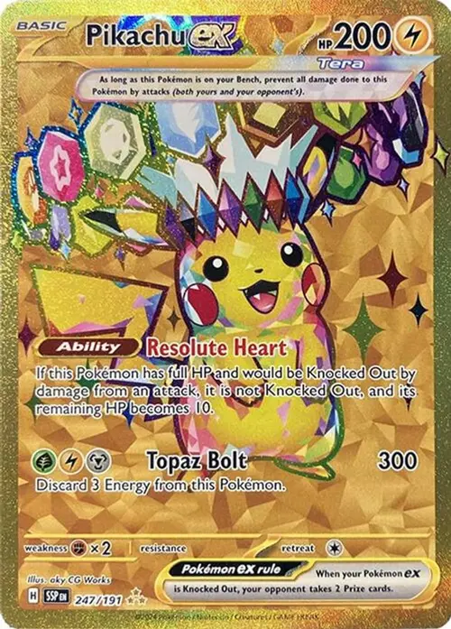Pikachu ex - 247/191 card art