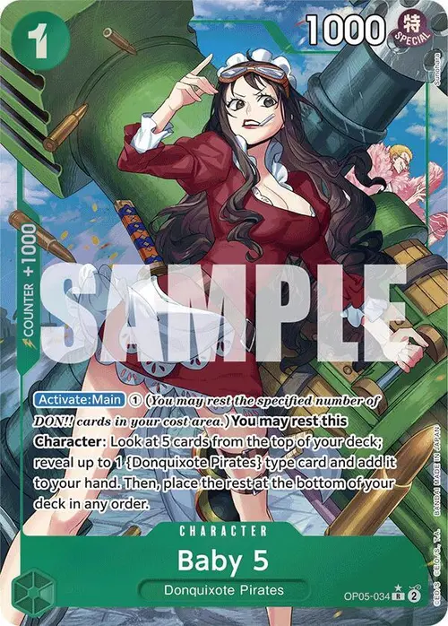 Baby 5 (OP05-034) (Alternate Art) card art