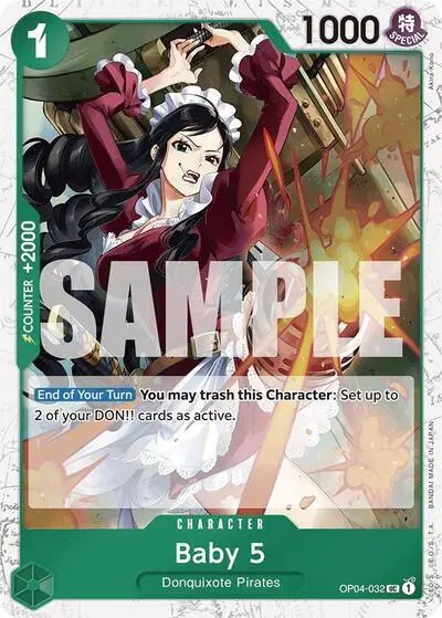 Baby 5 (OP04-032) (Jolly Roger Foil) card art