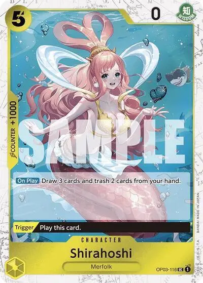 Shirahoshi (OP03-116) (Jolly Roger Foil) card art