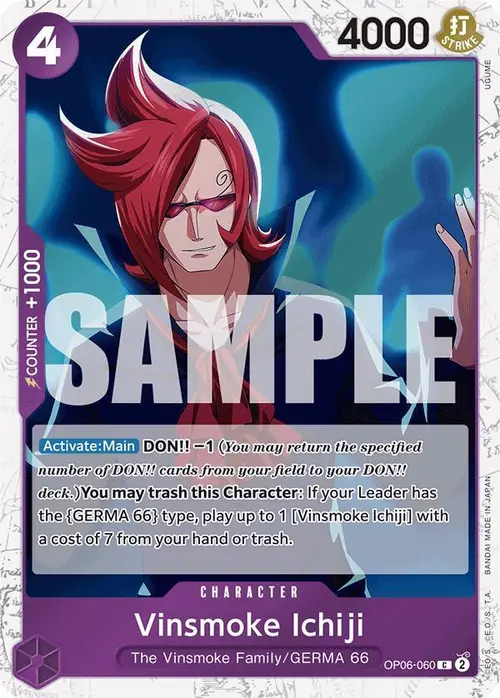 Vinsmoke Ichiji (OP06-060) (Jolly Roger Foil) card art
