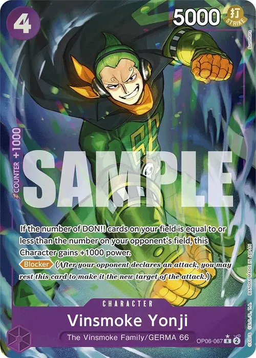 Vinsmoke Yonji (OP06-067) (Full Art) card art