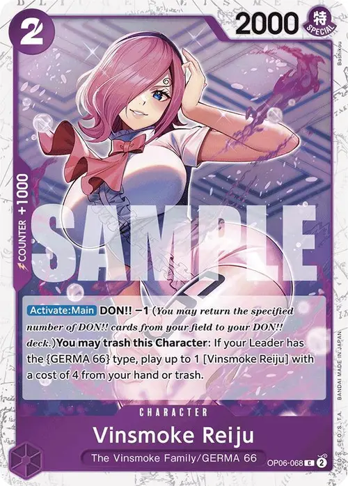 Vinsmoke Reiju (OP06-068) (Jolly Roger Foil) card art
