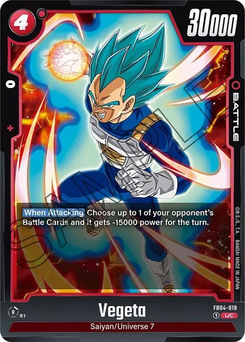 Vegeta card art