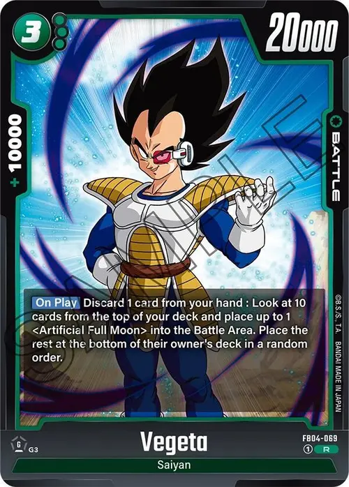 Vegeta card art