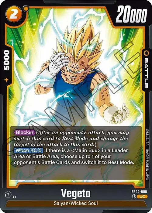 Vegeta card art
