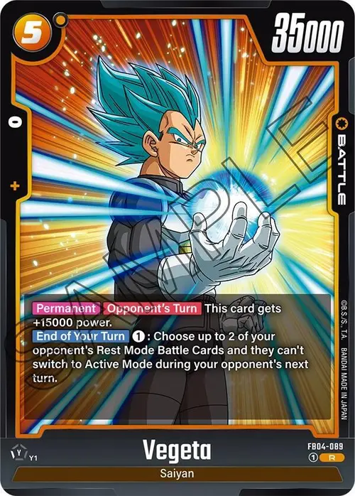 Vegeta card art