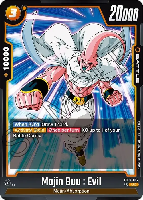 Majin Buu : Evil card art