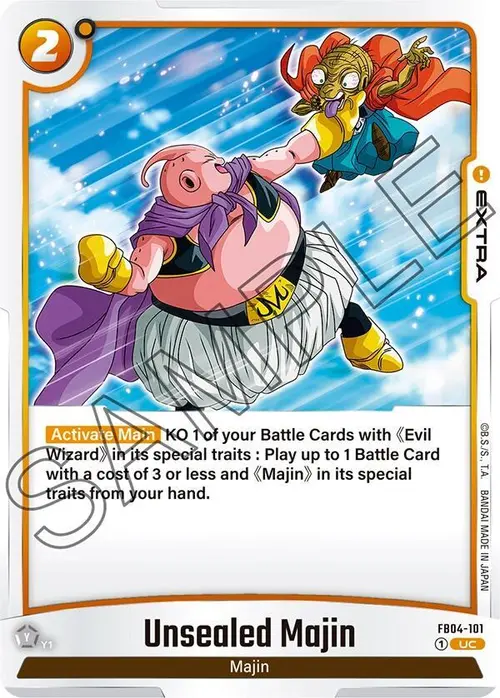 Unsealed Majin card art