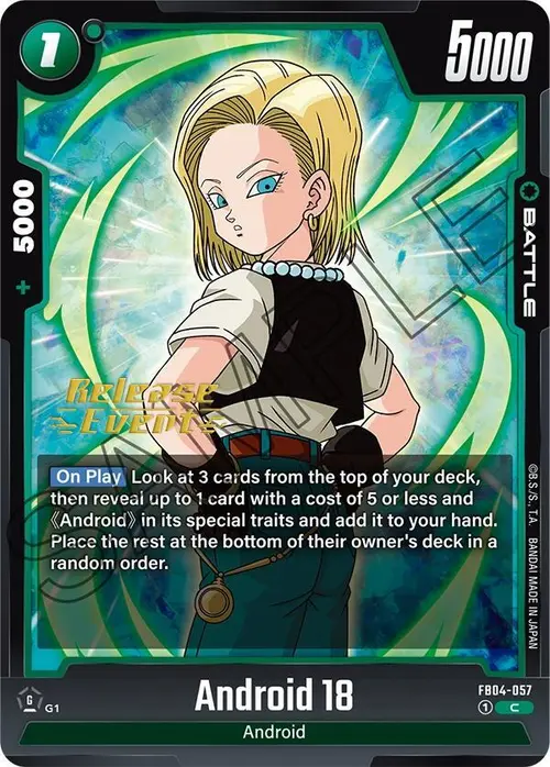 Android 18 card art