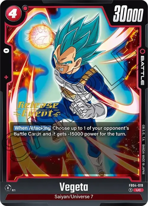 Vegeta card art