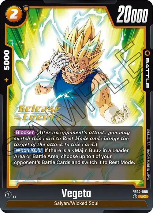 Vegeta card art
