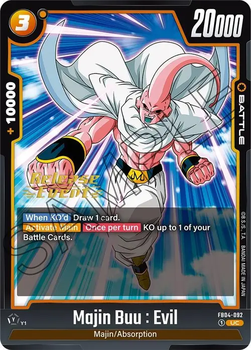 Majin Buu : Evil card art