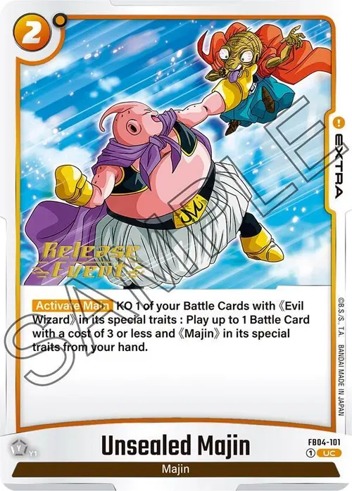 Unsealed Majin card art