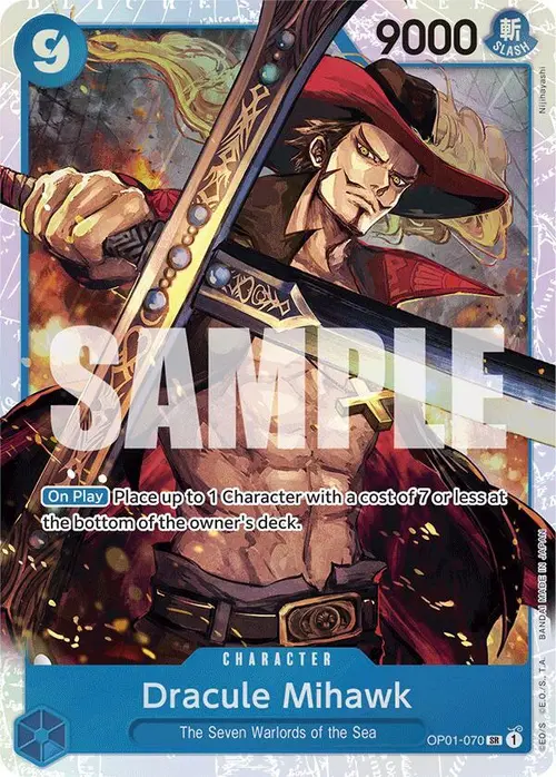 Dracule Mihawk (OP01-070) (Reprint) card art