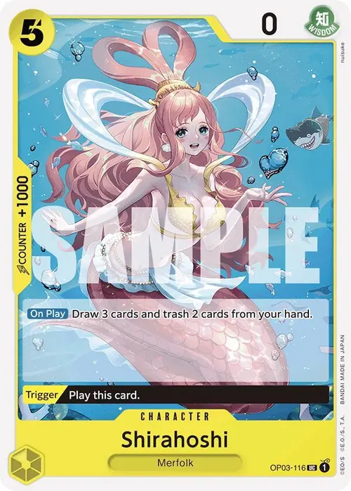 Shirahoshi (OP03-116) (Reprint) card art