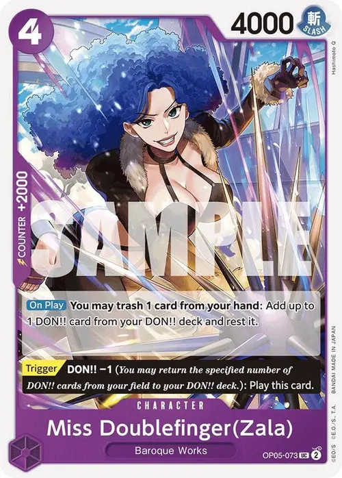 Miss Doublefinger(Zala) (Reprint) card art