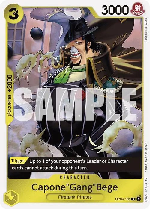 Capone"Gang"Bege (OP04-100) (Reprint) card art