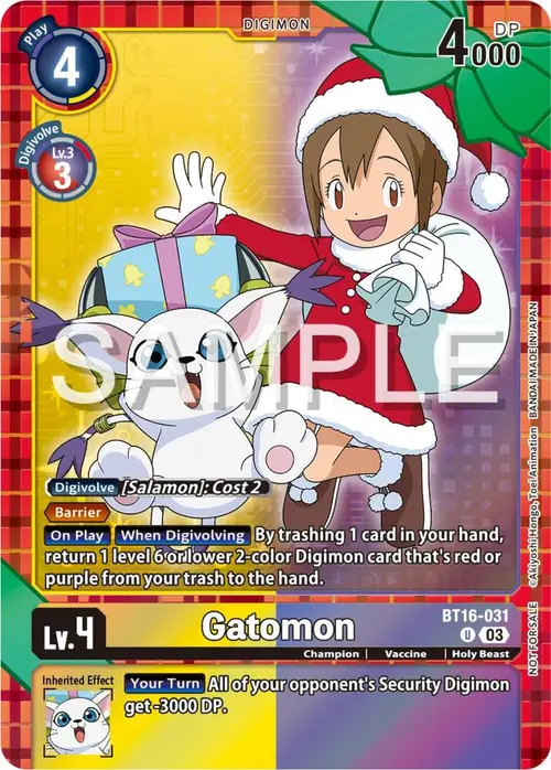 Gatomon (Winter Holiday Event 2024) card art