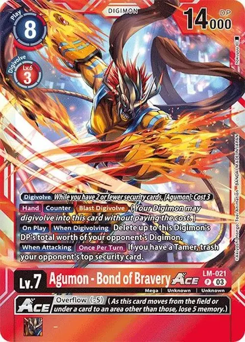 Agumon - Bond of Bravery ACE card art