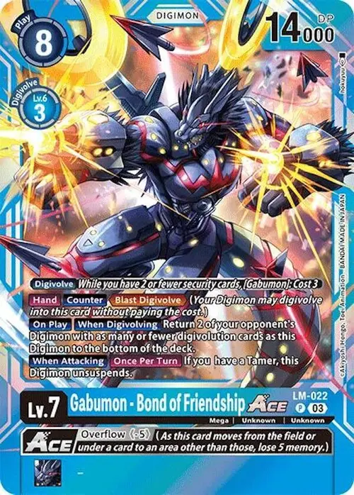 Gabumon - Bond of Friendship ACE card art