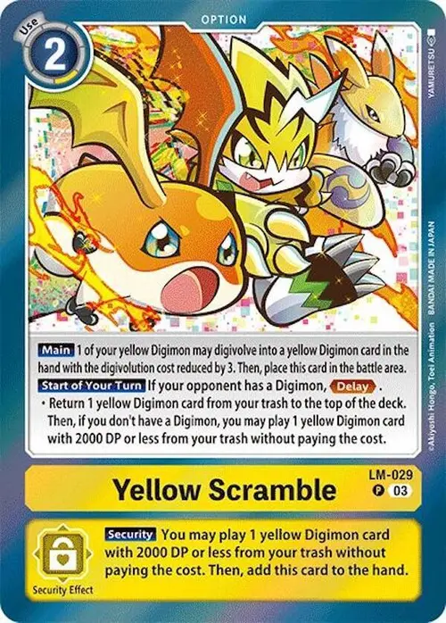 Yellow Scramble card art