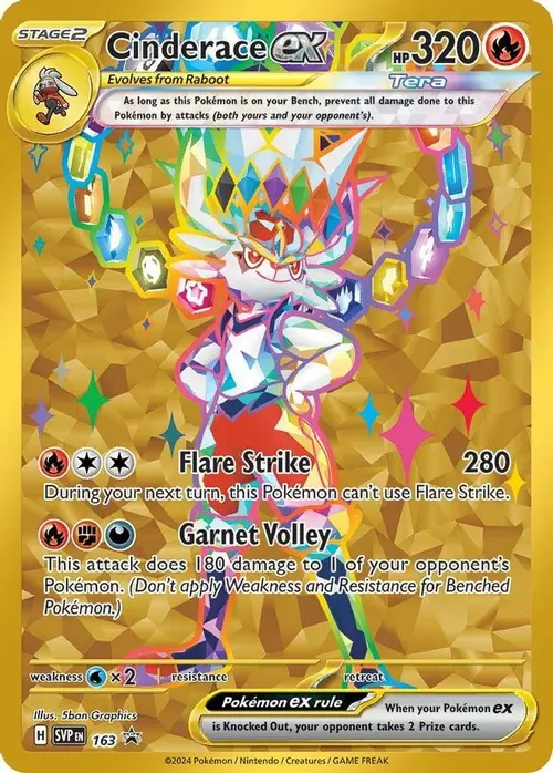 Cinderace ex - 163 card art