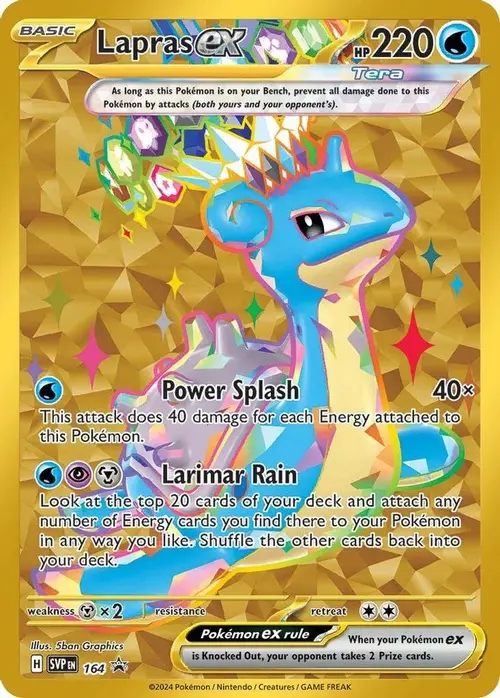 Lapras ex - 164 card art