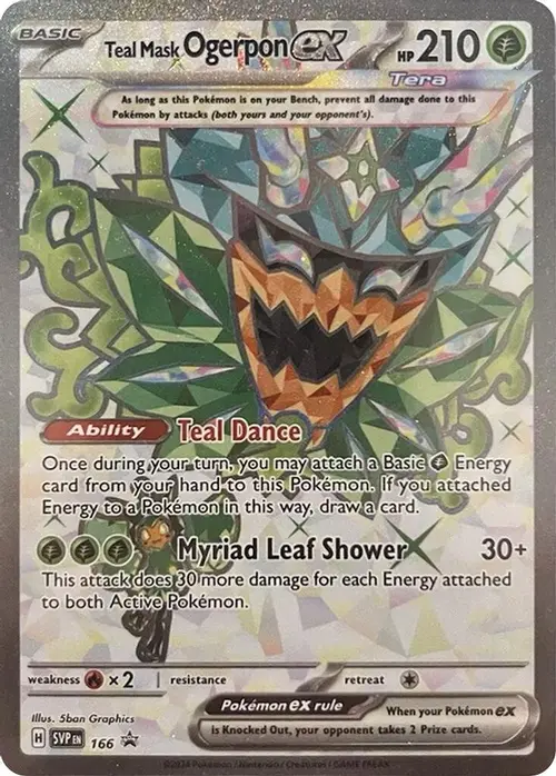 Teal Mask Ogerpon ex - 166 card art