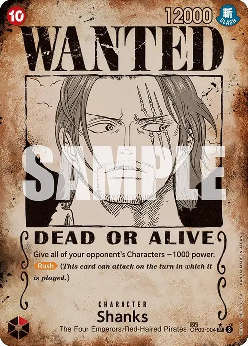 Shanks (004) (Wanted Poster) card art