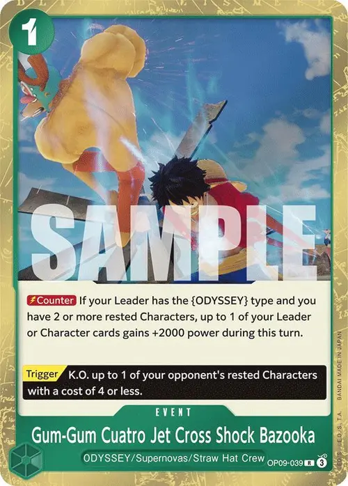 Gum-Gum Cuatro Jet Cross Shock Bazooka card art