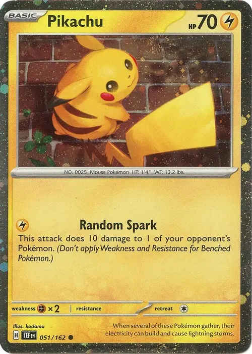 Pikachu - 051/162 (Cosmo Holo) card art