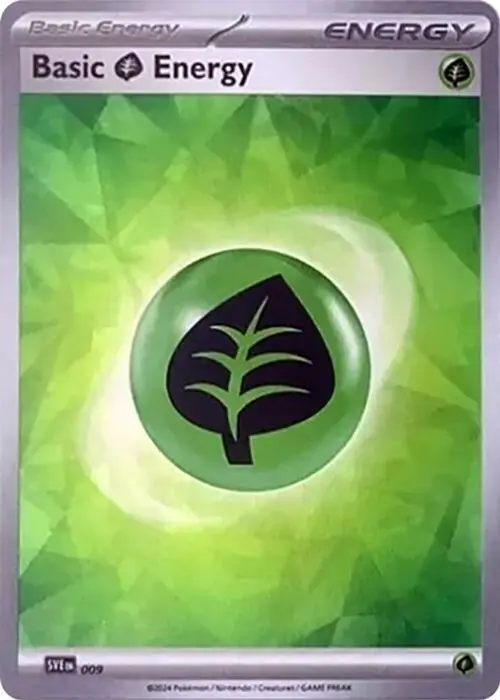 Basic Grass Energy (Cracked Ice Holo) card art
